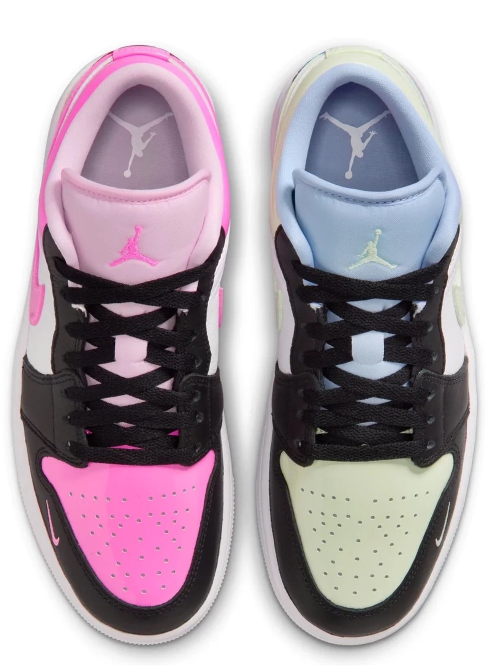 💓💙 Nike Air Jordan 1 Low Mismatched Pink Blue 💓🩵 - Picture 3 of 4